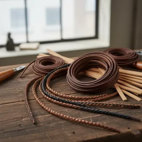 Läder och läder skosnören