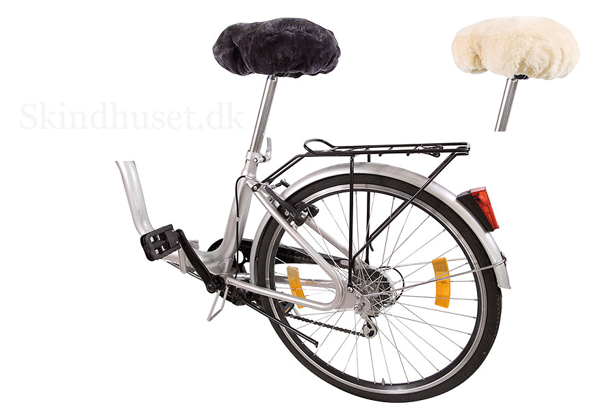 Selle de vlo couverte en fourrure d'agneau