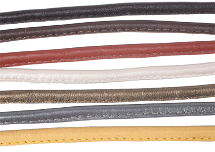 Round leather cord stitched nappa cord - 25m