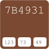Brown 7602C/#7b4931,Brown