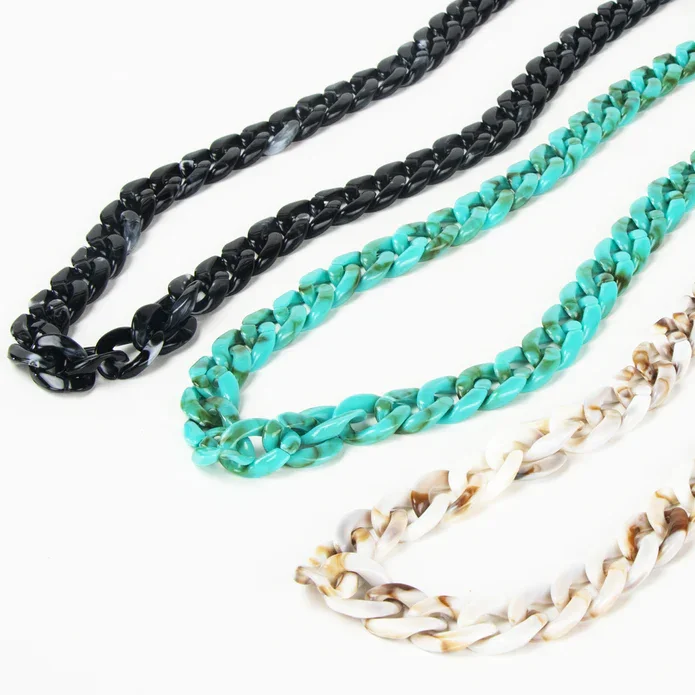 KETTING Slide n' Lock Acrylic Link Chain, 91cm  Black