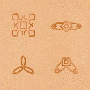 Geometric Line PUNZIEREISEN 4 Pcs Set