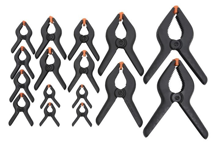 Lijmclips 16 stuks - 5 maten