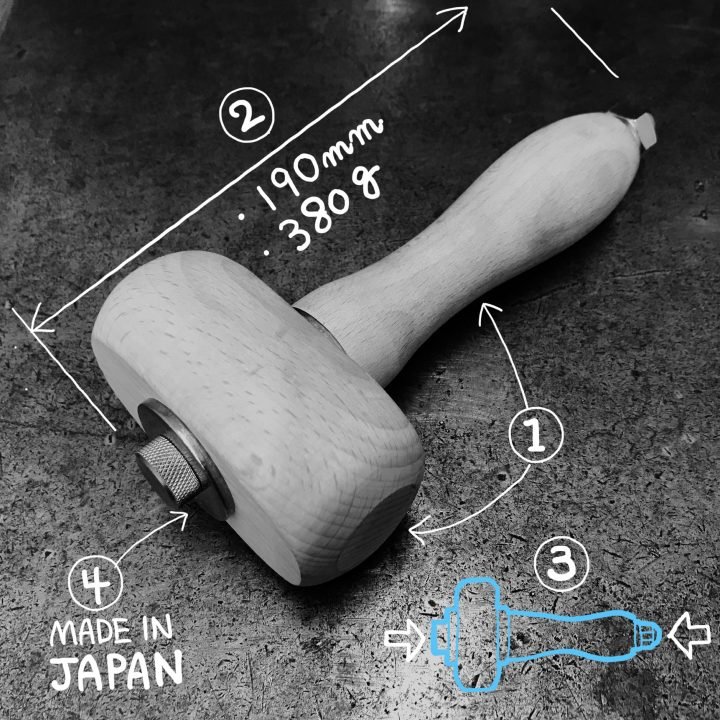 Japanse houten hamer 280 gram