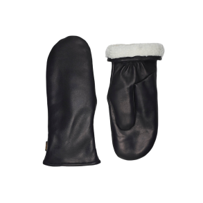 Luffe af blødt anilin lammeskind med perlelams for - håndsyet