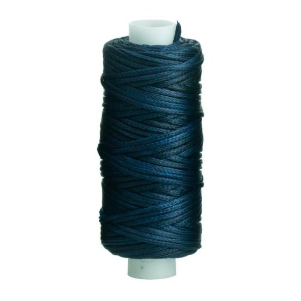 Waxed braided thread of polyester fiber approx 25meters - 1mm Blue