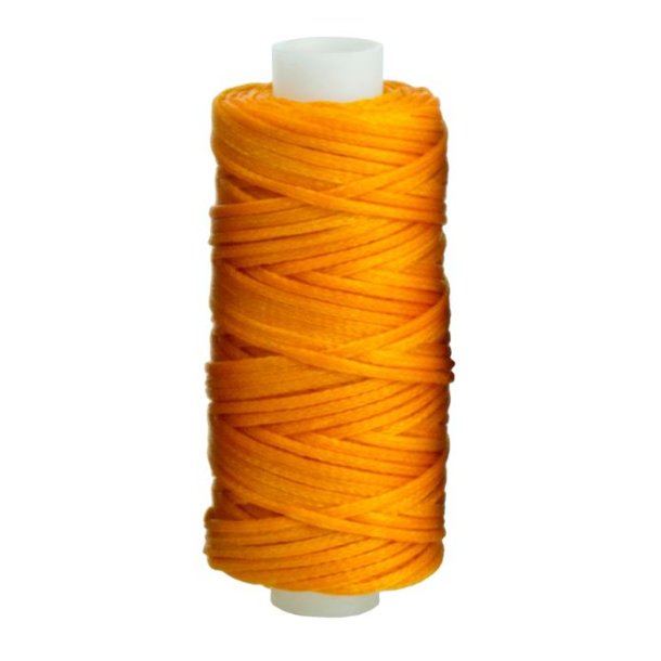 Waxed braided thread of polyester fiber approx 25meters - 1mm Orange