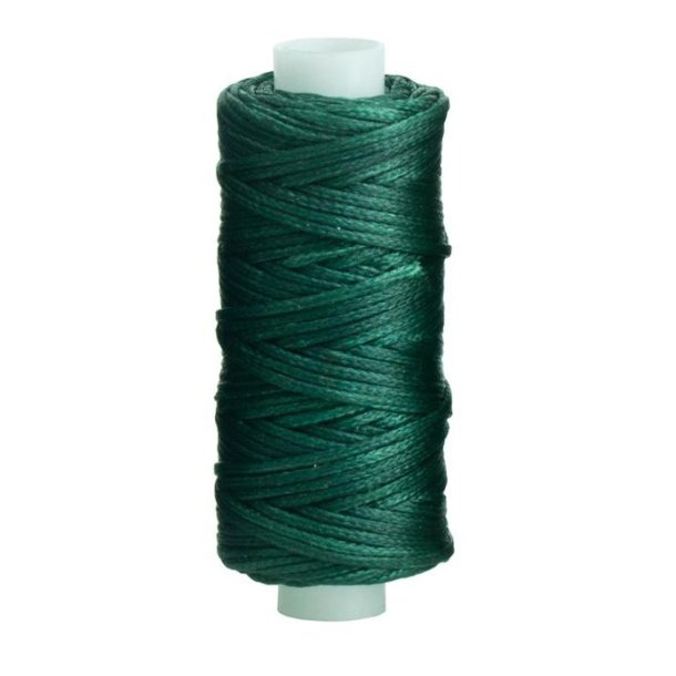 Waxed braided thread of polyester fiber approx 25meters - 1mm Darkgreen