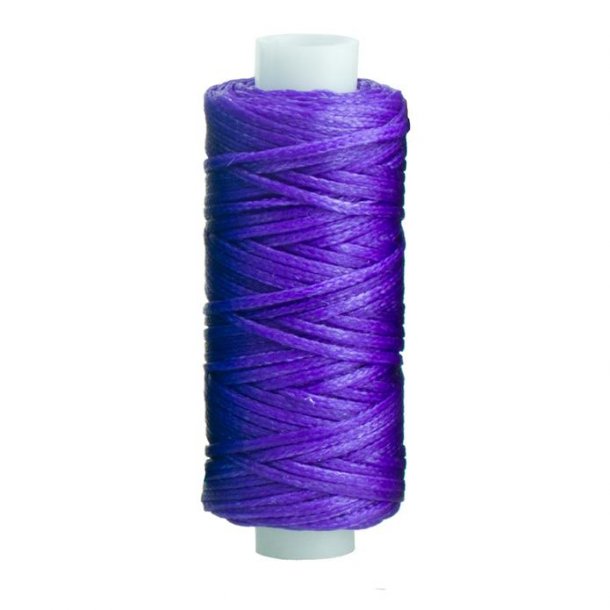 Waxed braided thread of polyester fiber approx 25meters - 1mm Purple