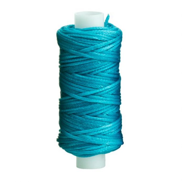 Waxed braided thread of polyester fiber approx 25meters - 1mm Turquoise