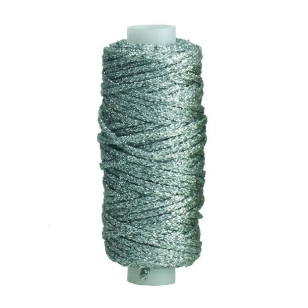 Waxed braided thread of polyester fiber approx 25meters - 1mm Silver