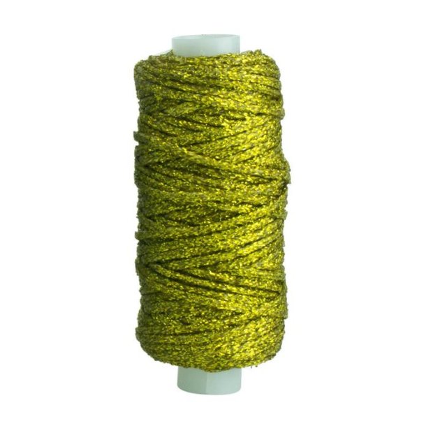 Waxed braided thread of polyester fiber approx 25meters - 1mm Gold