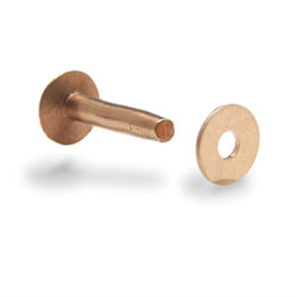 Rivets en cuivre et bavures