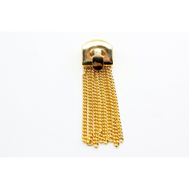 Bag lock with fringe gold