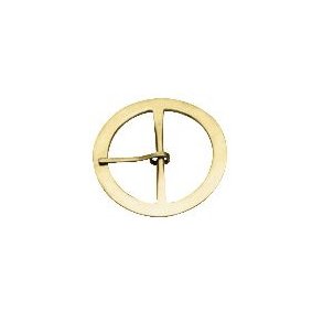 Round center bar buckle brass