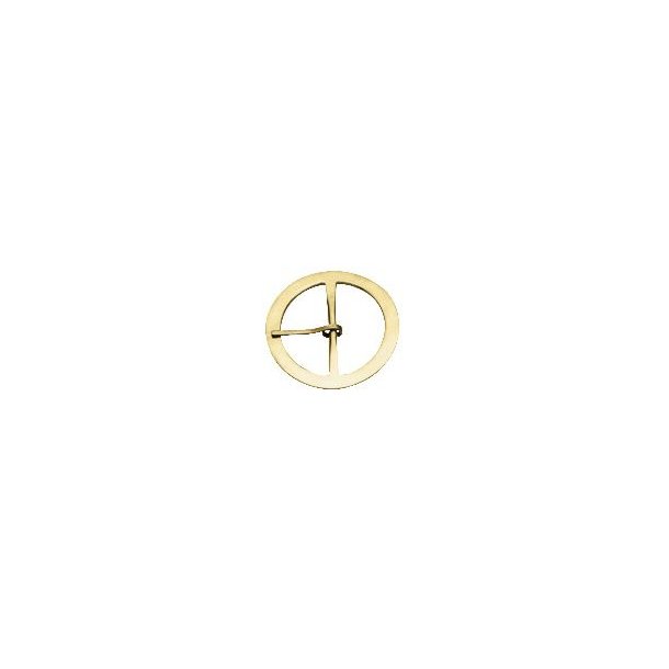 Round center bar buckle brass