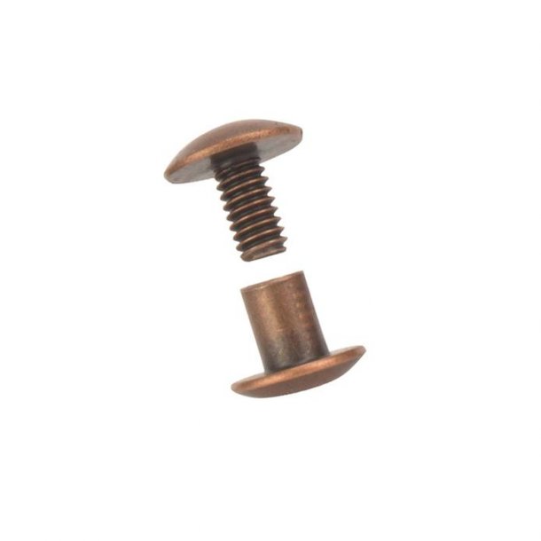 Postskrue åben 6mm Gammel kobber 10 stk/pk
