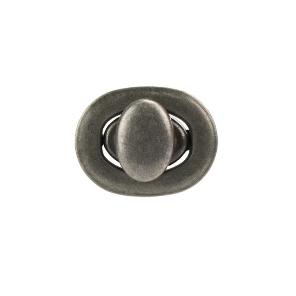Ovale draaisluiting Gun metal