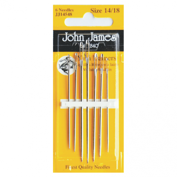 John James Yarn Darners Needles Pack of 6 Size 14/18