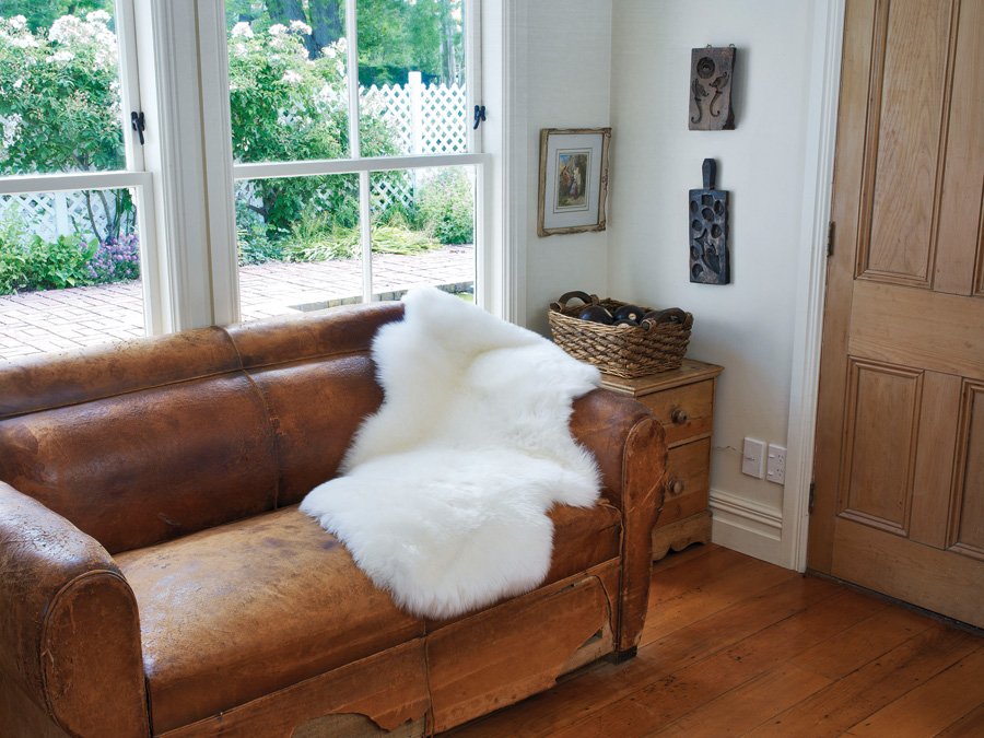 Tapis en peau de mouton 135cm de long / 60cm de large