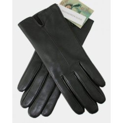 Damehandske i lammeskind med Touch sort
