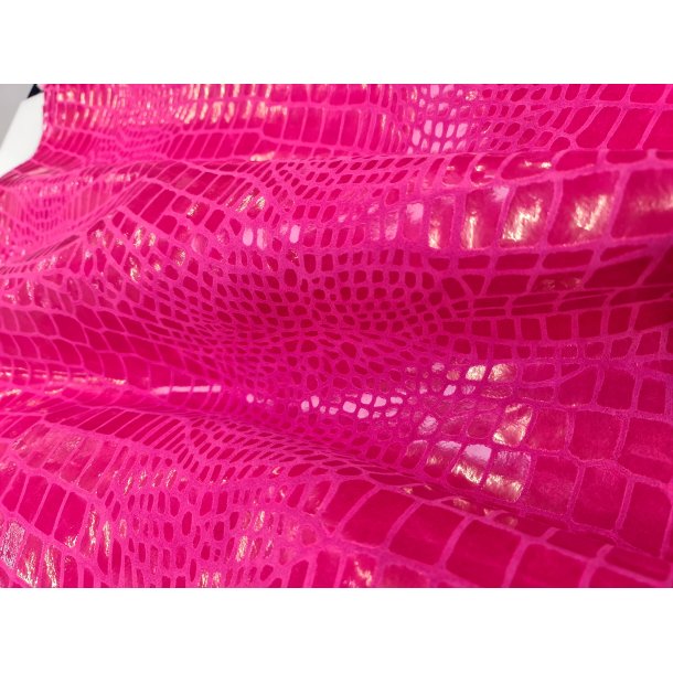 Kalverskind pink krokodille 1mm