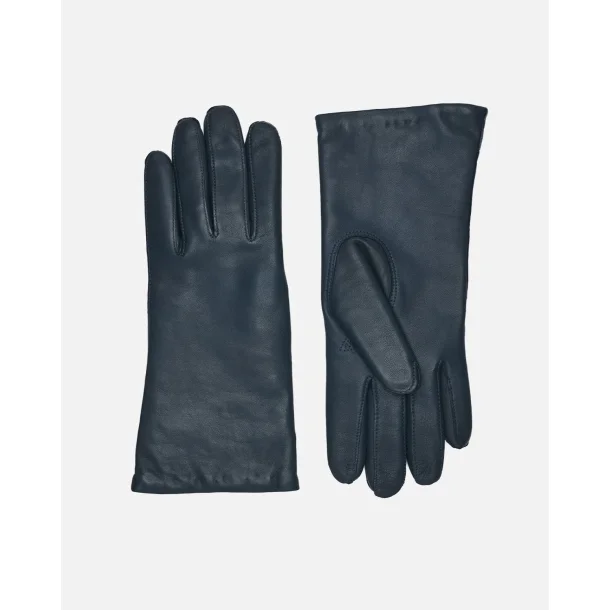 Damehandske i bldt lammeskind med uldfoer - klassisk