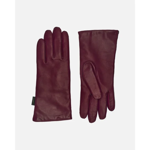 Damehandske i bldt lammeskind med uldfoer - klassisk