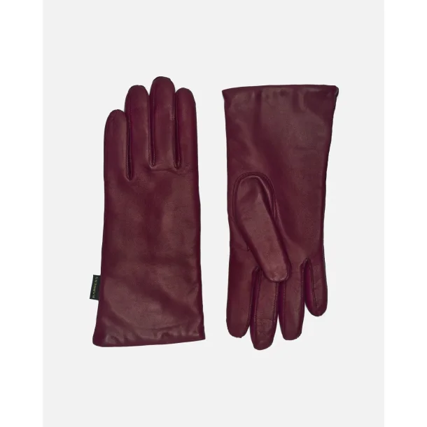 Damehandske i bldt lammeskind med uldfoer - klassisk