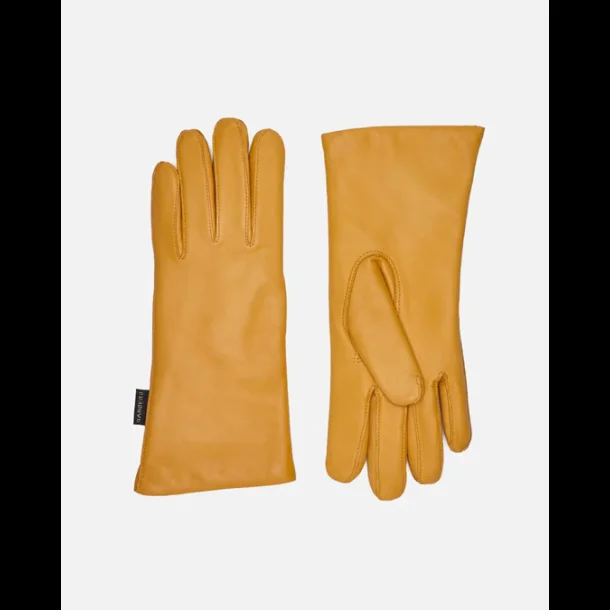 Damehandske i bldt lammeskind med uldfoer - klassisk