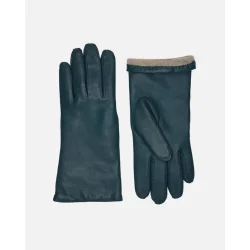 Damehandske i bldt lammeskind med uldfoer - klassisk