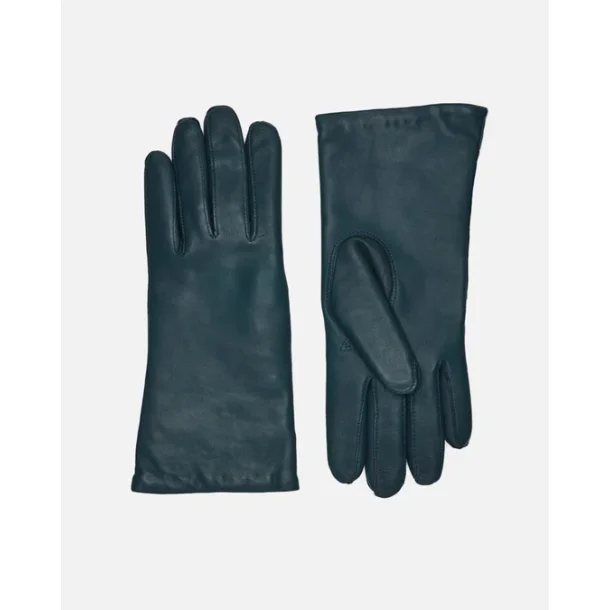 Damehandske i bldt lammeskind med uldfoer - klassisk