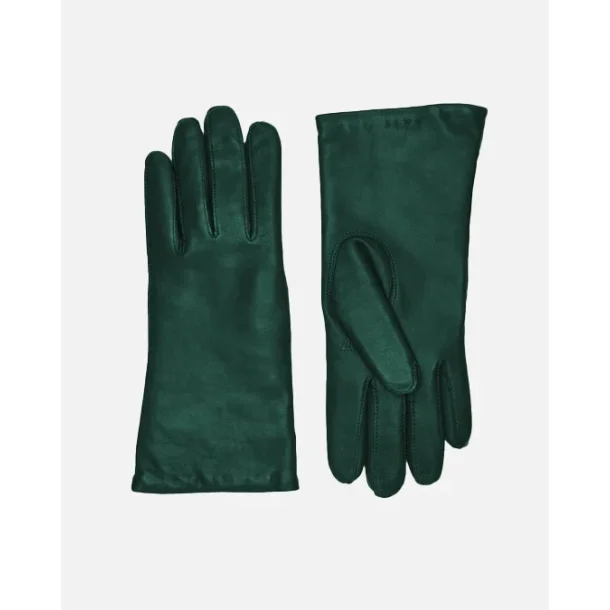 Damehandske i bldt lammeskind med uldfoer - klassisk