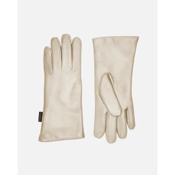 Damehandske i bldt lammeskind med uldfoer - klassisk