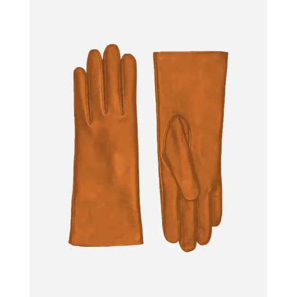 Damehandske i bldt lammeskind med uldfoer - klassisk