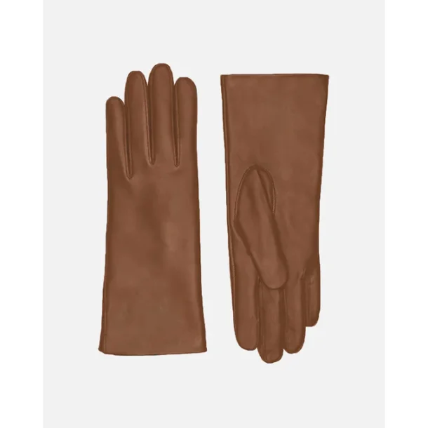 Damehandske i bldt lammeskind med uldfoer - klassisk