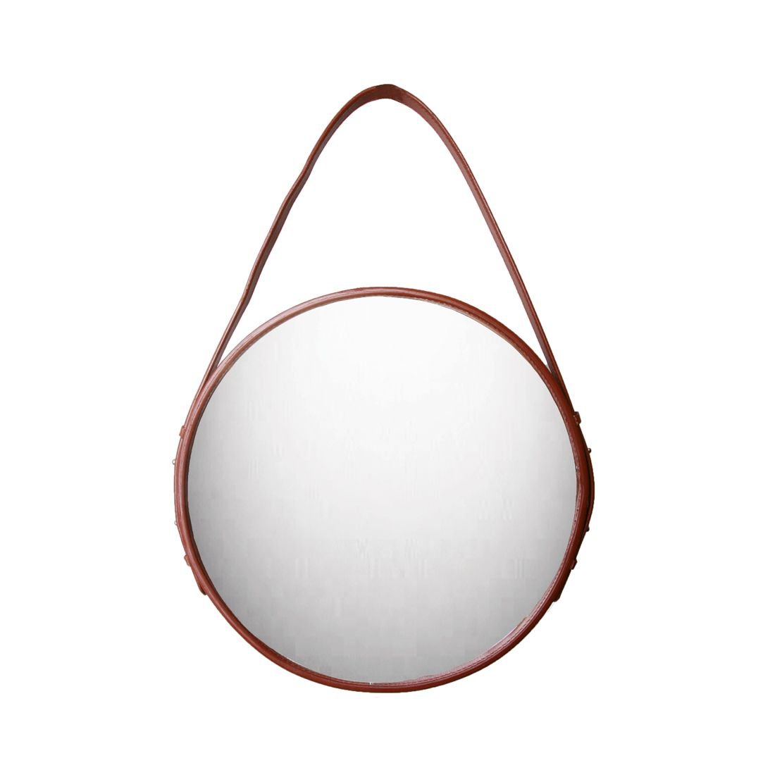 Miroirs ronds avec lanire en cuir 