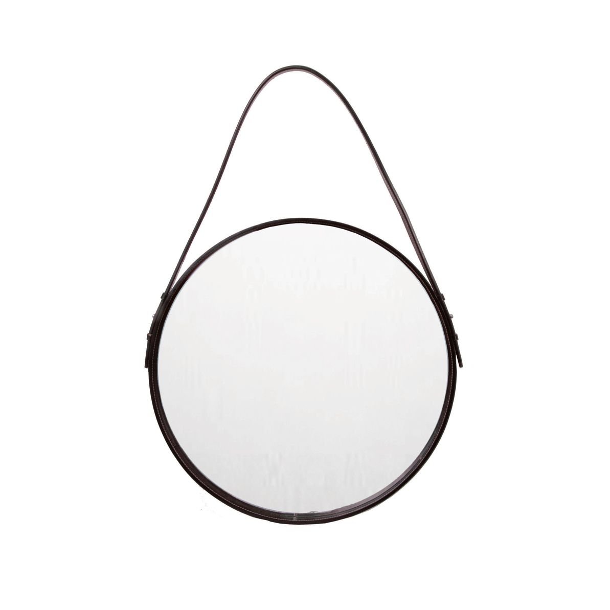 Miroirs ronds avec lanire en cuir 