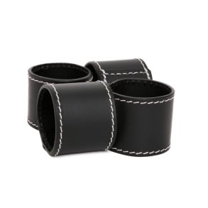 NAPKIN RING BOX SET OF 4 BLACK 4,5 X H 4 cm.