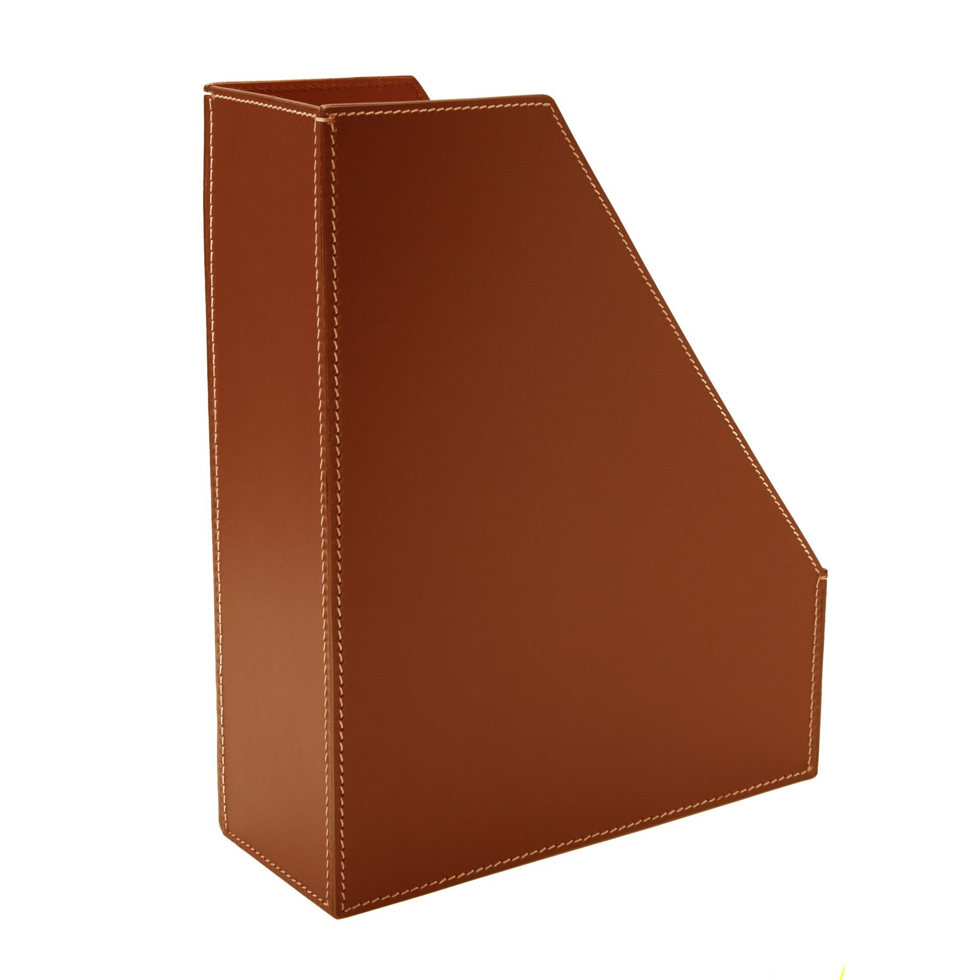 Porte-revues en cuir 31 x 25 x 9 cm.