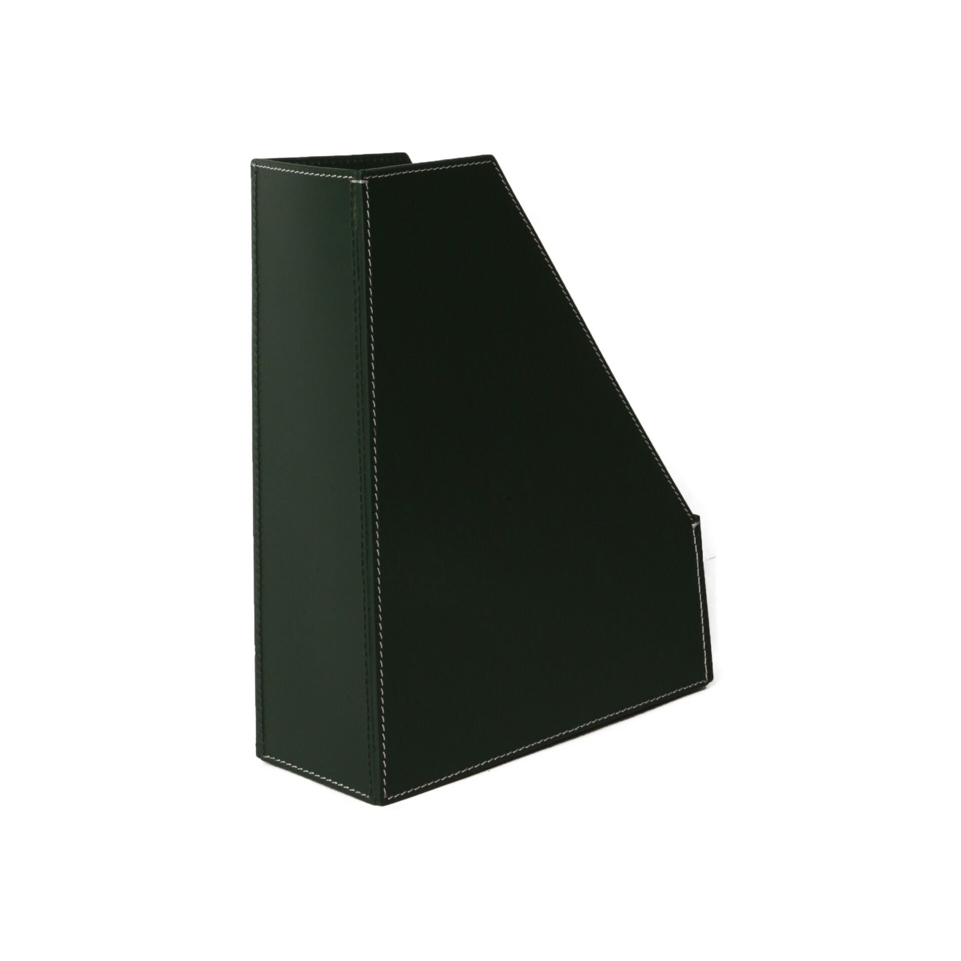 Porte-revues en cuir 31 x 25 x 9 cm.
