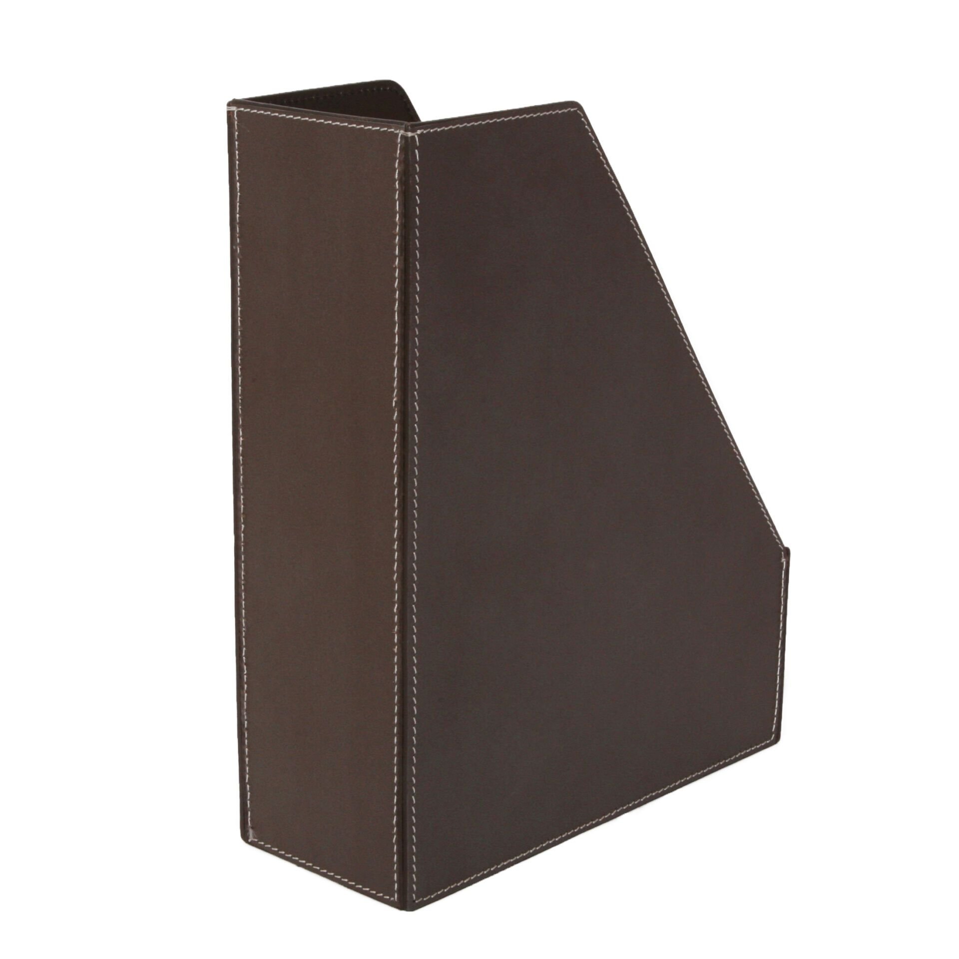 Porte-revues en cuir 31 x 25 x 9 cm.
