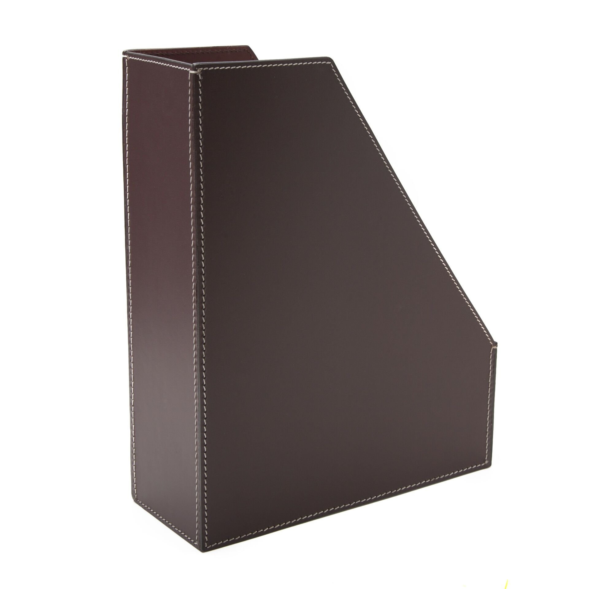 Porte-revues en cuir 31 x 25 x 9 cm.