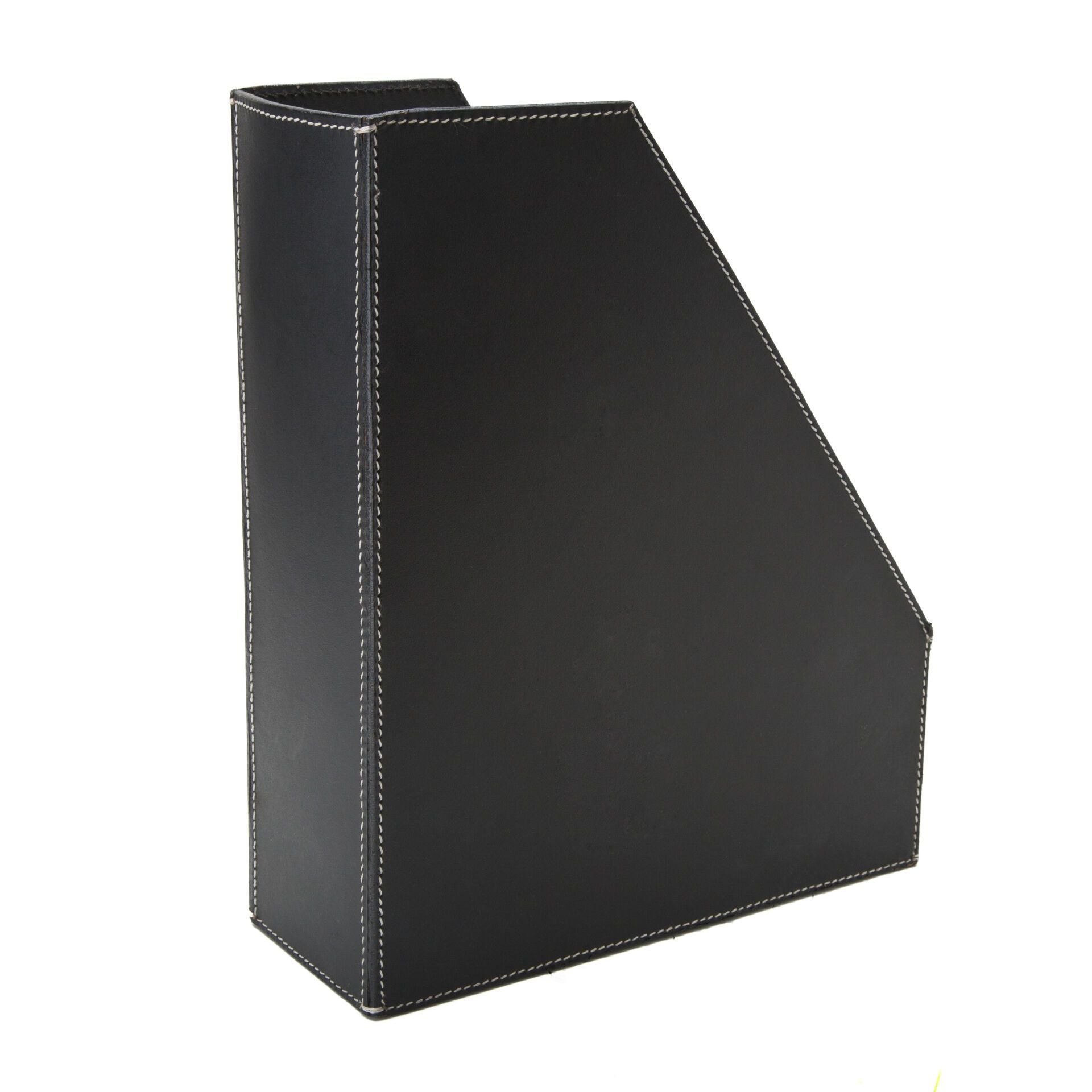Porte-revues en cuir 31 x 25 x 9 cm.