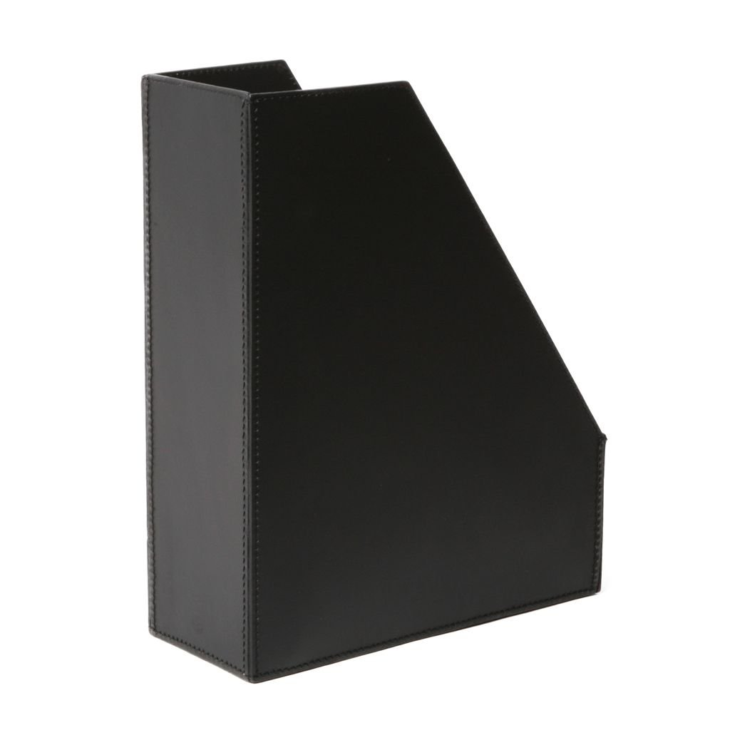 Porte-revues en cuir 31 x 25 x 9 cm.
