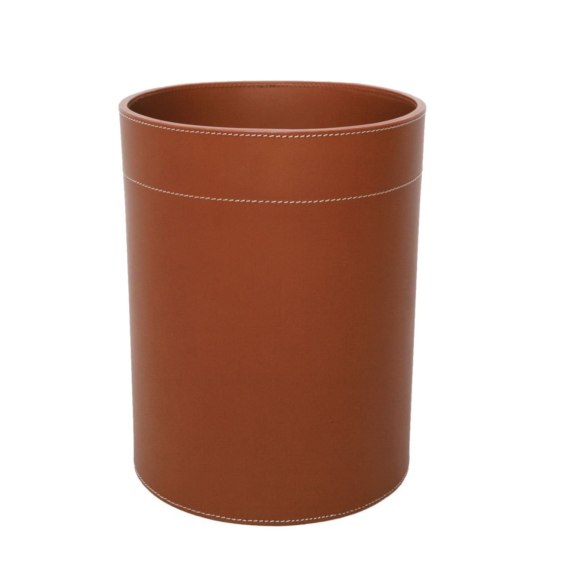 Corbeille  papier en cuir H 30  25 cm