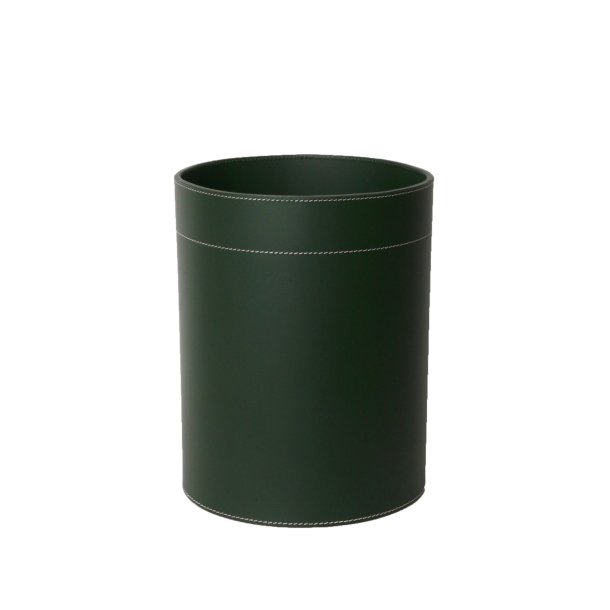 Paperbasket i l�der H 30 � 25 cm