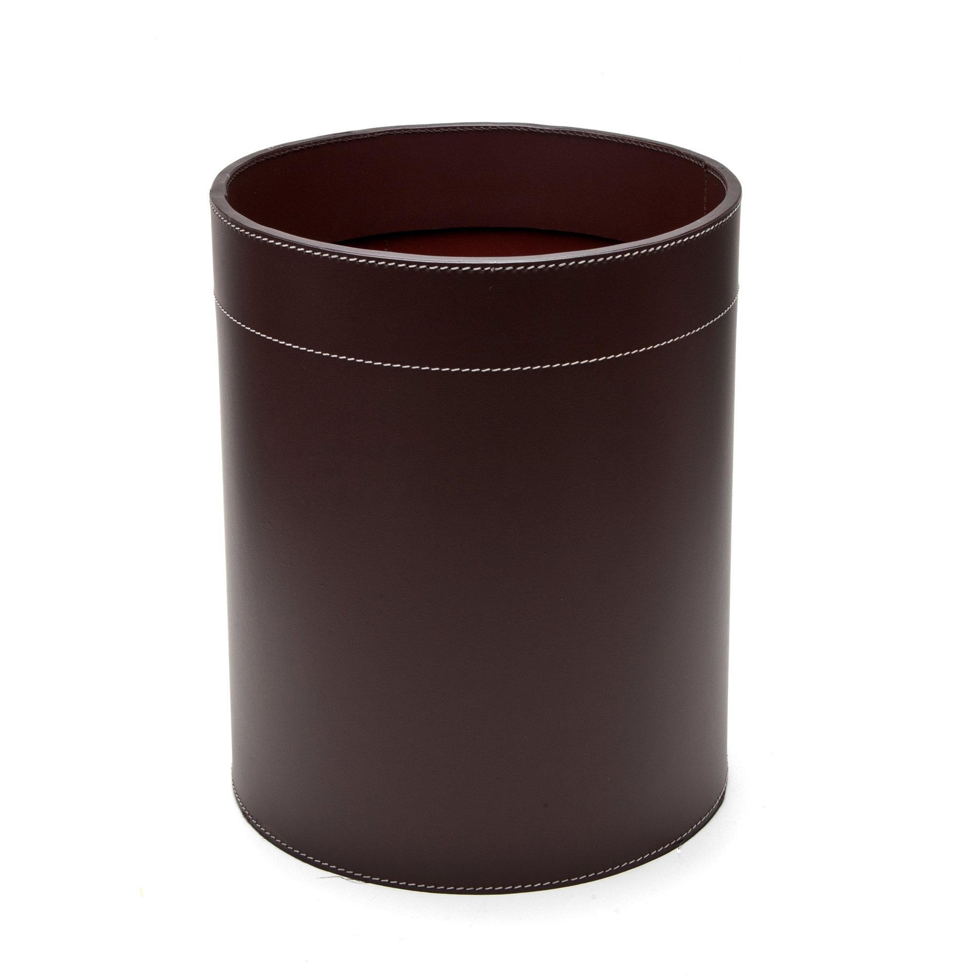 Corbeille  papier en cuir H 30  25 cm