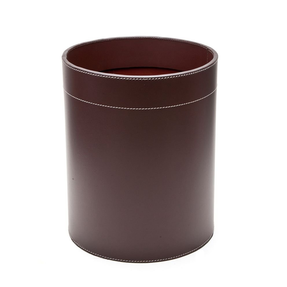 Corbeille  papier en cuir H 30  25 cm