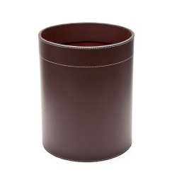 Paperbasket i lder H 30  25 cm